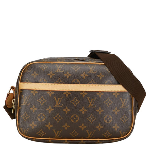 ルイ ヴィトン モノグラム  リポーターPM 斜め掛け ショルダーバッグ  M45254 ブラウン PVC レザー レディース LOUIS VUITTON 【中古】