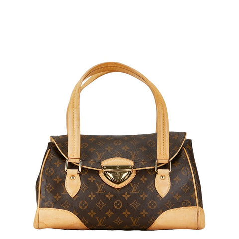 ルイ ヴィトン モノグラム ビバリーGM ハンドバッグ ショルダーバッグ  M40120 ブラウン PVC レザー レディース LOUIS VUITTON 【中古】