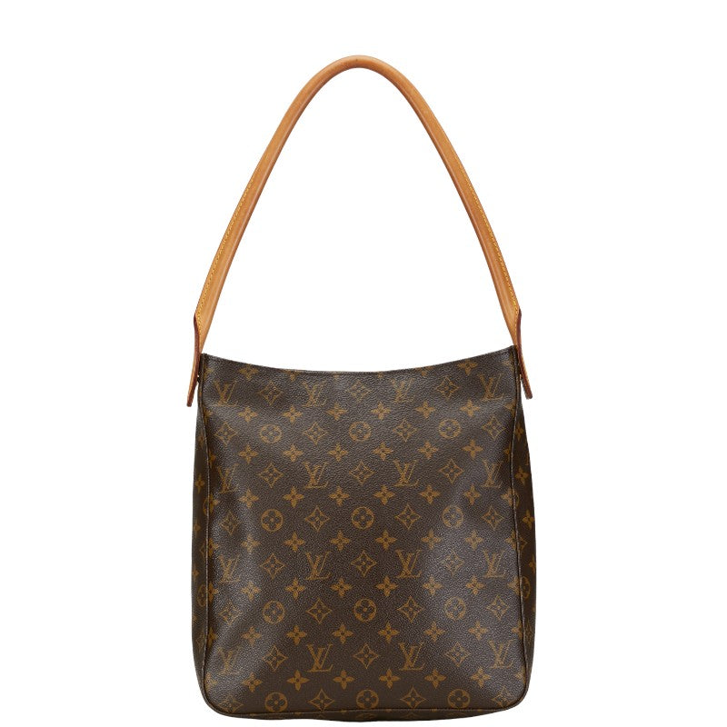 ルイ ヴィトン モノグラム ルーピングGM ショルダーバッグ ハンドバッグ M51145 ブラウン PVC レザー レディース LOUIS VUITTON 【中古】