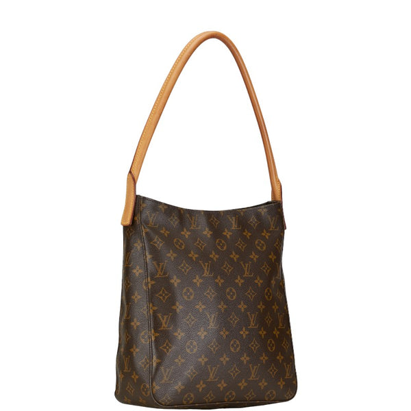 ルイ ヴィトン モノグラム ルーピングGM ショルダーバッグ ハンドバッグ M51145 ブラウン PVC レザー レディース LOUIS VUITTON 【中古】