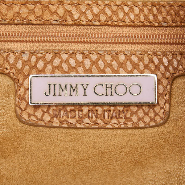 ジミーチュウ スカイ パイソン ワンショルダーバッグ ブラウン レザー レディース JIMMY CHOO 【中古】