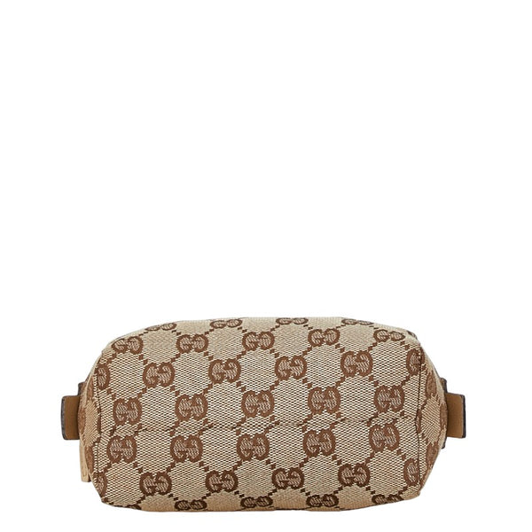 グッチ GGキャンバス ポーチ 29596 ベージュ キャンバス レザー レディース GUCCI 【中古】