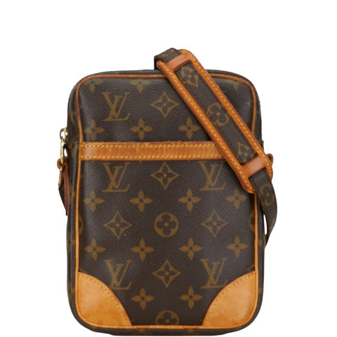 ルイ ヴィトン モノグラム ダヌーブ 斜め掛け ショルダーバッグ M45266 ブラウン PVC レザー レディース LOUIS VUITTON 【中古】