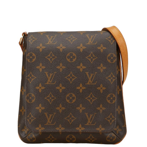 ルイ ヴィトン モノグラム ミュゼットサルサ ショート ショルダーバッグ M51258 ブラウン PVC レザー レディース LOUIS VUITTON 【中古】