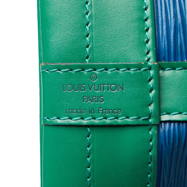 ルイ ヴィトン エピ ノエ ショルダーバッグ M44044 トレドブルー ボルネオグリーン レザー レディース LOUIS VUITTON 【中古】