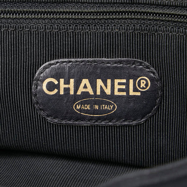 シャネル トリプルココマーク チェーン トートバッグ ブラック キャビアスキン レディース CHANEL 【中古】