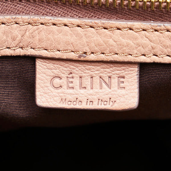 セリーヌ ワンショルダーバッグ ハンドバッグ ベージュ ブラウン レザー レディース CELINE 【中古】