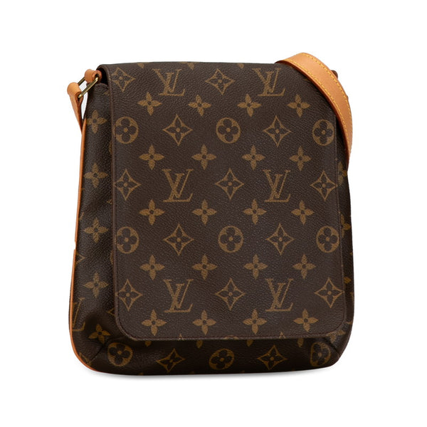 ルイ ヴィトン モノグラム ミュゼットサルサ ショート ショルダーバッグ M52528 ブラウン PVC レザー レディース LOUIS VUITTON 【中古】