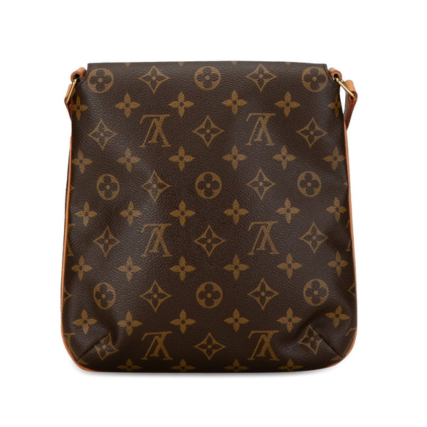 ルイ ヴィトン モノグラム ミュゼットサルサ ショート ショルダーバッグ M52528 ブラウン PVC レザー レディース LOUIS VUITTON 【中古】