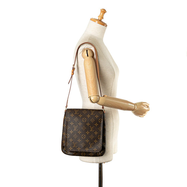 ルイ ヴィトン モノグラム ミュゼットサルサ ショート ショルダーバッグ M52528 ブラウン PVC レザー レディース LOUIS VUITTON 【中古】