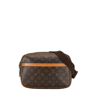 ルイ ヴィトン モノグラム リポーターPM 斜め掛け ショルダーバッグ M45254 ブラウン PVC レザー レディース LOUIS VUITTON 【中古】