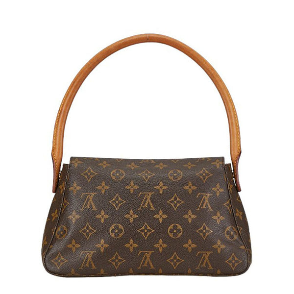 ルイ ヴィトン モノグラム ミニルーピング ハンドバッグ M51147 ブラウン PVC レザー レディース LOUIS VUITTON 【中古】