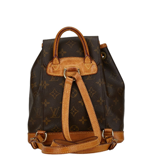 ルイ ヴィトン モノグラム モンスリPM リュック バックパック M51137 ブラウン PVC レザー レディース LOUIS VUITTON 【中古】