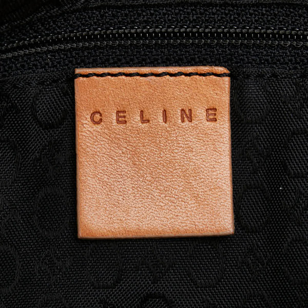 セリーヌ Cマカダム ハンドバッグ ブラック スウェード レザー レディース CELINE 【中古】