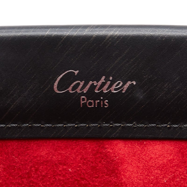 カルティエ トリニティ スリーカラー ハンドバッグ ブラック レザー レディース CARTIER 【中古】