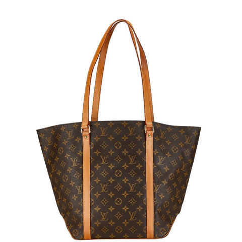 ルイ ヴィトン モノグラム サックショッピング トートバッグ ハンドバッグ M51108 ブラウン PVC レザー レディース LOUIS VUITTON 【中古】