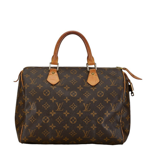 ルイ ヴィトン モノグラム スピーディ30 ハンドバッグ ショルダーバッグ２WAY M41526 ブラウン PVC レザー レディース LOUIS VUITTON 【中古】