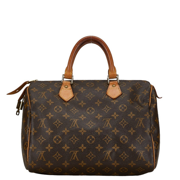 ルイ ヴィトン モノグラム スピーディ30 ハンドバッグ ショルダーバッグ２WAY M41526 ブラウン PVC レザー レディース LOUIS VUITTON 【中古】