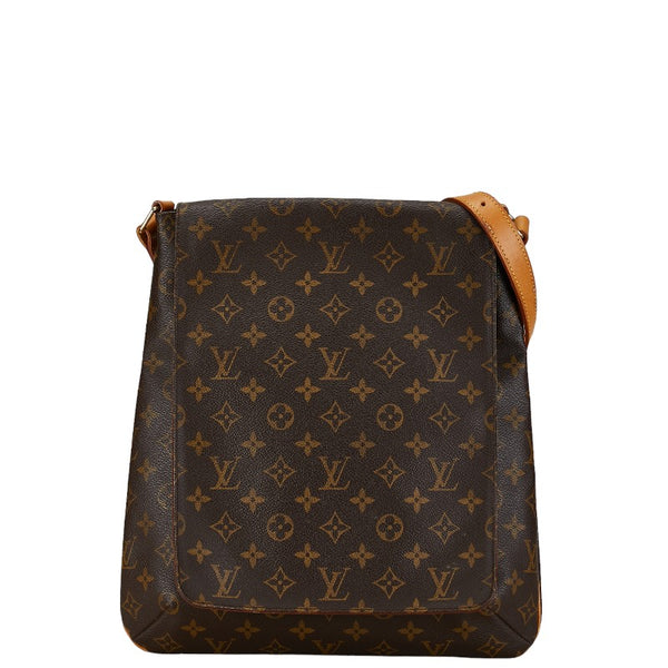 ルイ ヴィトン モノグラム ミュゼット 斜め掛け ショルダーバッグ M51256 ブラウン PVC レザー レディース LOUIS VUITTON 【中古】