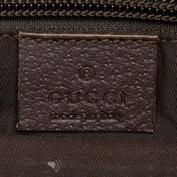 グッチ GGキャンバス 斜め掛け ショルダーバッグ 27639 ベージュ ブラウン キャンバス レザー レディース GUCCI 【中古】