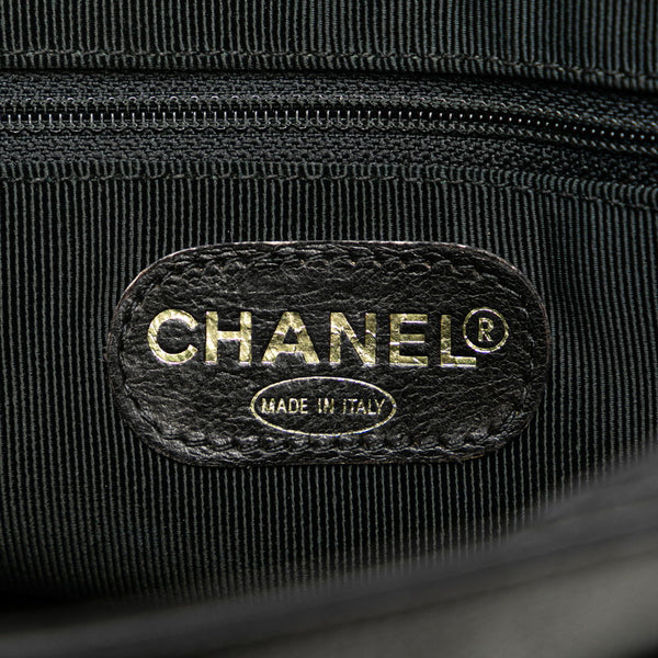 シャネル トリプル ココマーク チェーン トートバッグ ショルダーバッグ ブラック キャビアスキン レディース CHANEL 【中古】