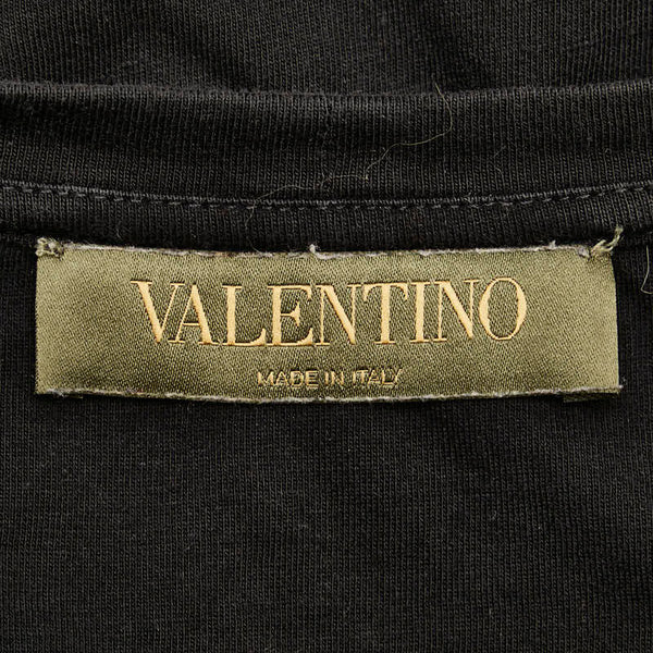 ヴァレンチノ タイガー プリント 半袖Ｔシャツ ブラック ホワイト コットン レディース Valentino 【中古】