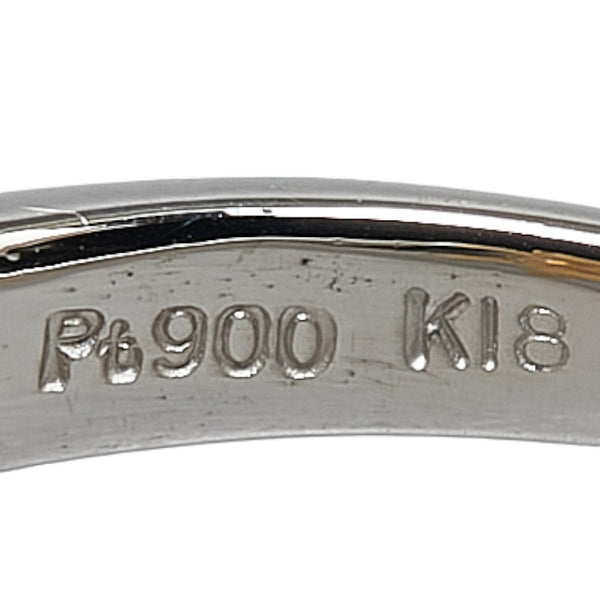 Pt900 プラチナ K18YG イエローゴールド コンビ ルビー0.35ct ダイヤ0.23ct リング 指輪 レディース 9号 【中古】