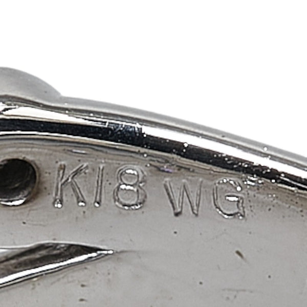 K18WG ホワイトゴールド ダイヤ0.12ct リング 指輪 レディース 1号 【中古】