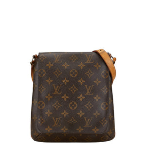 ルイ ヴィトン モノグラム ミュゼットサルサ ショート ハンドバッグ M51258 ブラウン PVC レザー レディース LOUIS VUITTON 【中古】