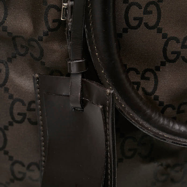 グッチ GGナイロン ショルダーバッグ トートバッグ 2WAY 012-0380-08 ブラウン ナイロン レザー レディース GUCCI 【中古】