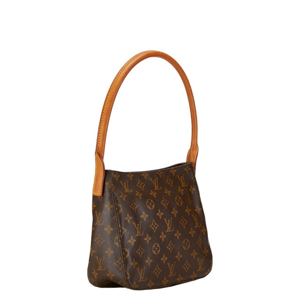 ルイ ヴィトン モノグラム ルーピングMM ショルダーバッグ ハンドバッグ M51146 ブラウン PVC レザー レディース LOUIS VUITTON 【中古】