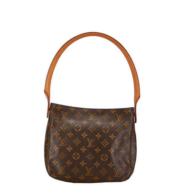 ルイ ヴィトン モノグラム ルーピングMM ショルダーバッグ ハンドバッグ M51146 ブラウン PVC レザー レディース LOUIS VUITTON 【中古】