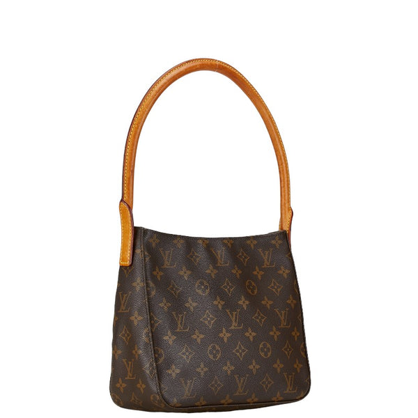 ルイ ヴィトン モノグラム ルーピングMM ショルダーバッグ ハンドバッグ M51146 ブラウン PVC レザー レディース LOUIS VUITTON 【中古】