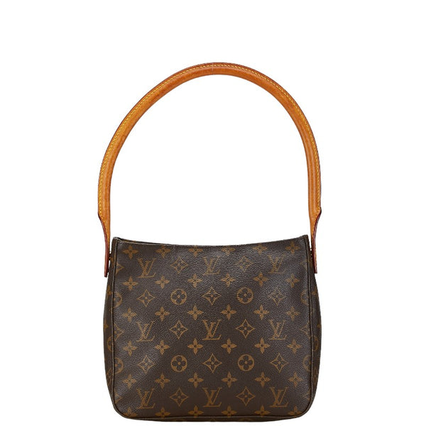 ルイ ヴィトン モノグラム ルーピングMM ショルダーバッグ ハンドバッグ M51146 ブラウン PVC レザー レディース LOUIS VUITTON 【中古】