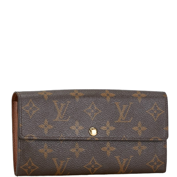 ルイ ヴィトン モノグラム ポルトフォイユ サラ 長財布 M61734 ブラウン PVC レザー レディース LOUIS VUITTON 【中古】