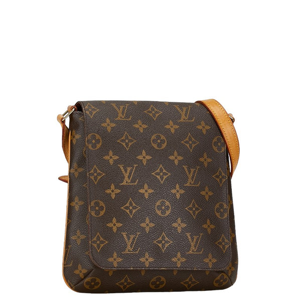 ルイ ヴィトン モノグラム ミュゼットサルサ ショート ショルダーバッグ M51258 ブラウン PVC レザー レディース LOUIS VUITTON 【中古】