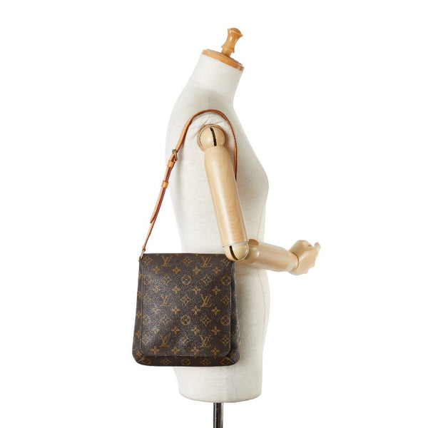 ルイ ヴィトン モノグラム ミュゼットサルサ ショート ショルダーバッグ M51258 ブラウン PVC レザー レディース LOUIS VUITTON 【中古】