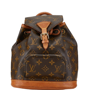 ルイ ヴィトン モノグラム モンスリPM リュック バックパック M51137 ブラウン PVC レザー レディース LOUIS VUITTON 【中古】