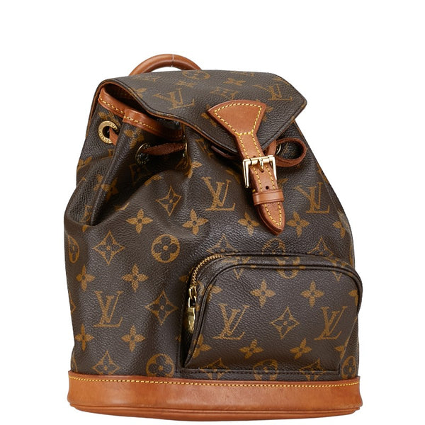 ルイ ヴィトン モノグラム モンスリPM リュック バックパック M51137 ブラウン PVC レザー レディース LOUIS VUITTON 【中古】