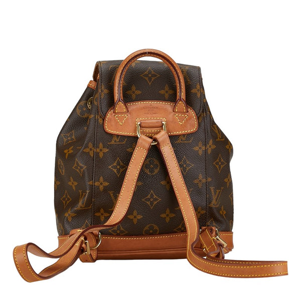 ルイ ヴィトン モノグラム モンスリPM リュック バックパック M51137 ブラウン PVC レザー レディース LOUIS VUITTON 【中古】