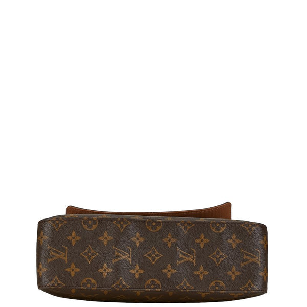 ルイ ヴィトン モノグラム ミニルーピング ショルダーバッグ ハンドバッグ M51147 ブラウン PVC レザー レディース LOUIS VUITTON 【中古】