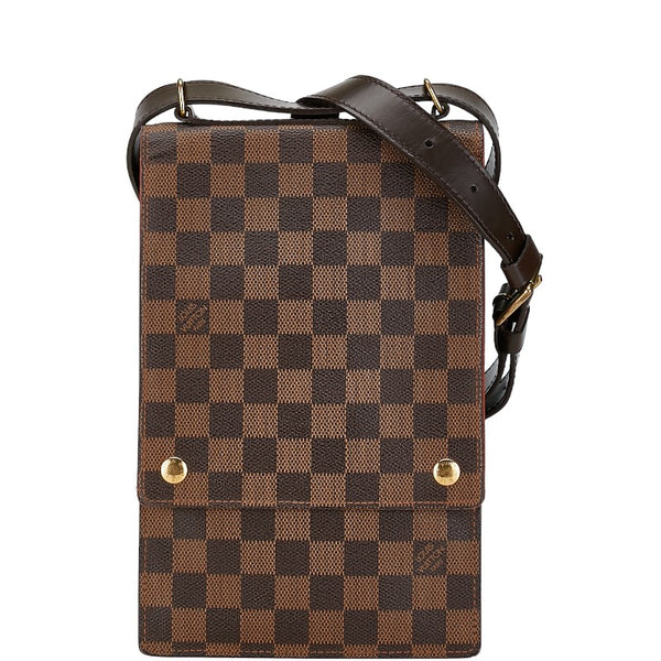 ルイ ヴィトン ダミエ ポートベロー 斜め掛け ショルダーバッグ N45271 ブラウン PVC レザー レディース LOUIS VUITTON 【中古】