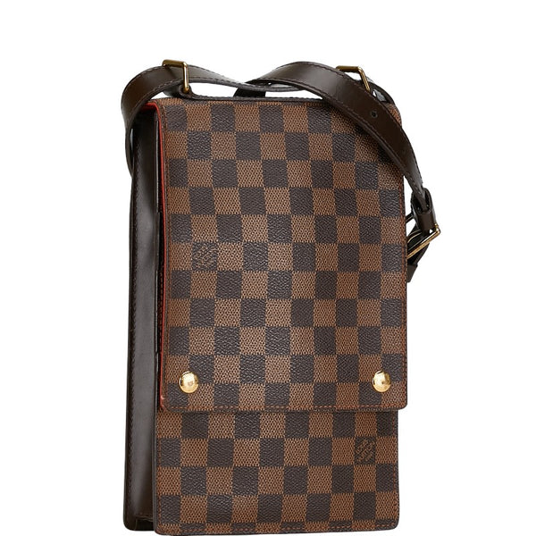 ルイ ヴィトン ダミエ ポートベロー 斜め掛け ショルダーバッグ N45271 ブラウン PVC レザー レディース LOUIS VUITTON 【中古】