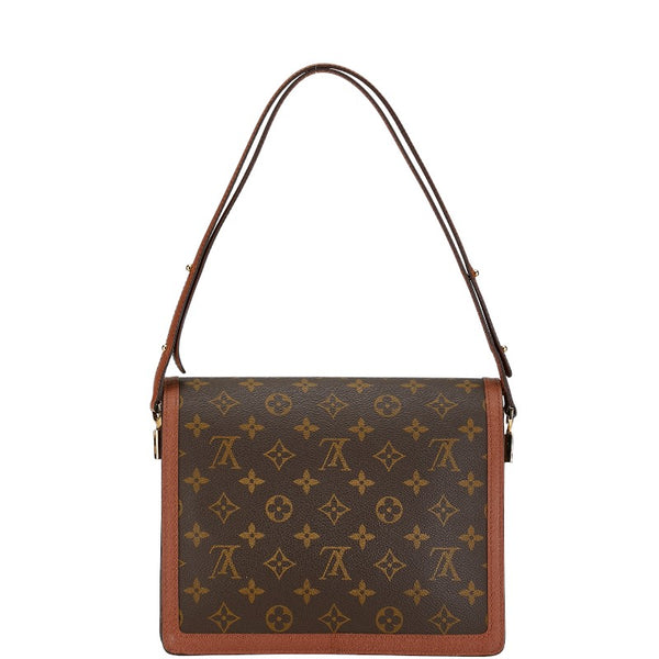 ルイ ヴィトン モノグラム ラスパイユ ショルダーバッグ M51372 ブラウン PVC レザー レディース LOUIS VUITTON 【中古】