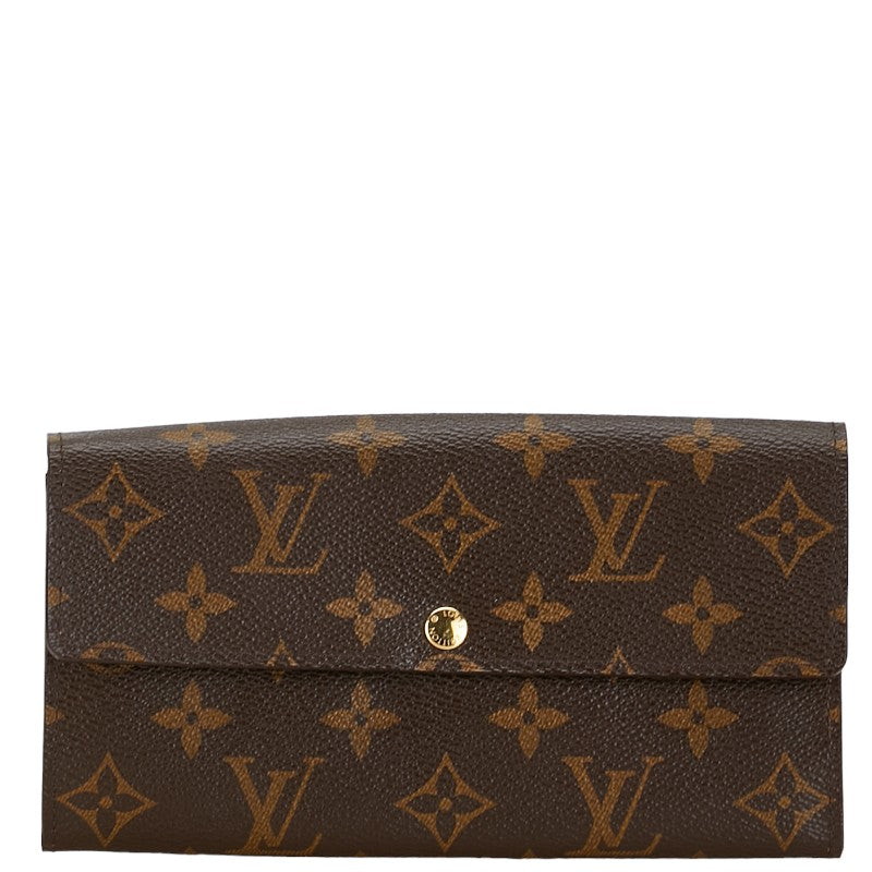 ルイ ヴィトン モノグラム ポルトフォイユ サラ 長財布 M61734 ブラウン PVC レザー レディース LOUIS VUITTON 【中古】