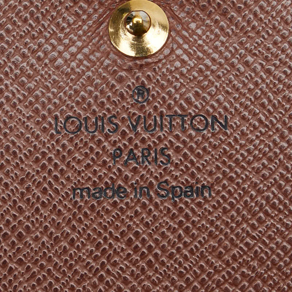 ルイ ヴィトン モノグラム ポルトフォイユ トレゾール 二つ折り財布 M61736 ブラウン PVC レザー レディース LOUIS VUITTON 【中古】