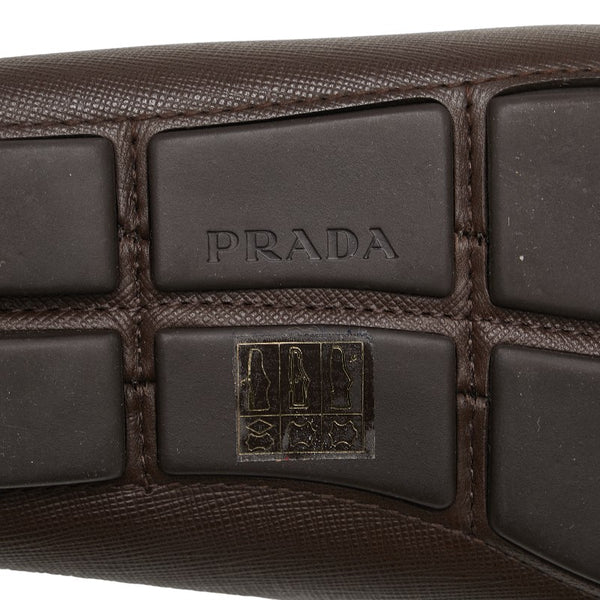 プラダ ドライビングシューズ ローファー サイズ：7 2DD158 ブラウン レザー メンズ PRADA 【中古】