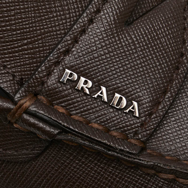 プラダ ドライビングシューズ ローファー サイズ：7 2DD158 ブラウン レザー メンズ PRADA 【中古】