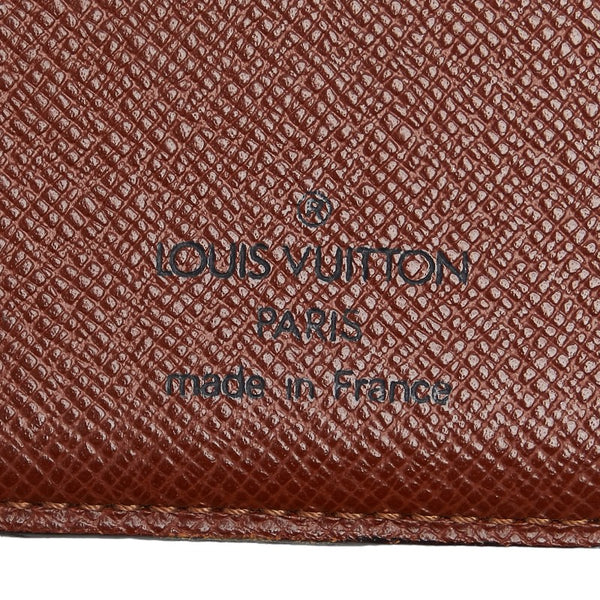 ルイ ヴィトン モノグラム ヴィエノワ 二つ折り財布 M61663 ブラウン PVC レザー レディース LOUIS VUITTON 【中古】