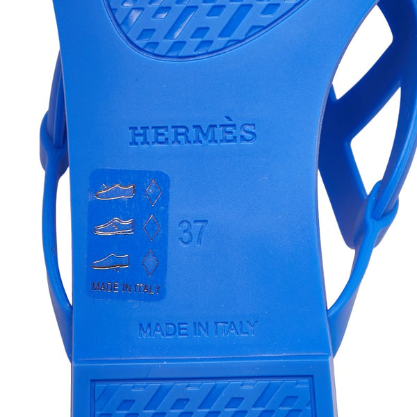 エルメス エジェリ サンダル サイズ：37 221001Z ブルー ラバー レディース HERMES 【中古】